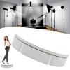 GIZMIT Rotating Display Stand for Video Shooting Props, Photography Display, Jewelry, Watch, 360 Degree Electric Motorized Rotating Turntable with 5 PVC Backgrounds,White view 1