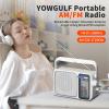 YOWGULF AM FM Radio with Best Reception,Bluetooth Portable AM FM Transistor Radio,Battery Operated or AC Power,Large Dial,Headphone Jack, Gifts for Seniors Elderly view 2