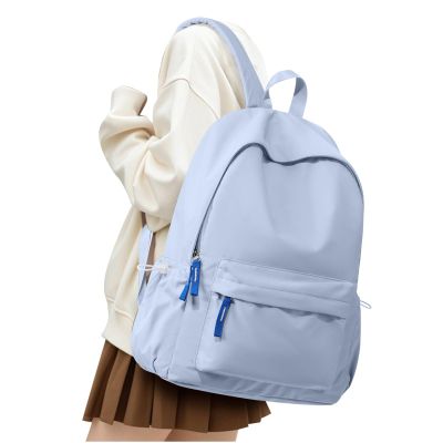 School Backpack for Teen Girls,Simple School Book Bag Waterproof High School Backpack for Boys Middle Student Bookbag College Backpack for Women Men Casual Daypack Travel Aesthetic Backpacks Blue