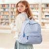 School Backpack for Teen Girls,Simple School Book Bag Waterproof High School Backpack for Boys Middle Student Bookbag College Backpack for Women Men Casual Daypack Travel Aesthetic Backpacks Blue view 3
