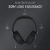 LORELEI B-C6 Wireless Over Ear Headphones, 50H Playtime Foldable Lightweight Bluetooth Headsets, Deep Bass, Built-in Microphone, Memory Foam Earmuff, for Travel, Home Office(Space Black) view 3