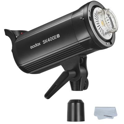 GODOX SK400II-V (New Upgrade) 400Ws Bowens Mount Photo Studio 2.4GHz GN65 Built-in LED Modeling Lamp 5600200K Strobe Light Photography Lamp for Product/Wedding/Portrait