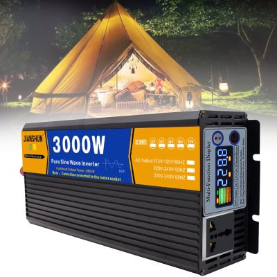 Ac to Dc Converter 3000W 4000W 5000W 6000W 8000W Pure Sine Wave Inverter Power Inverter Dc 12V 24V 48V to Ac 110V 220V Converter for Home,Rv,Truck,Off-Grid Solar,3000W-24Vto220V