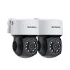 SANNCE 2 Pack 1080P PT Dome Camera, Pan/Tilt Outdoor Security Camera 2MP, 30M Night Vision for Analog CCTV Surveillance System, Remote Access view 1