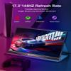 MAGICRAVEN 144HZ Portable Gaming Monitor, 17.3" 1080P Laptop Monitor, Dual USB C HDMI Second Computer Screen, VESA Gaming Display with Speakers, Travel Monitor for PS4/5 Xbox Switch MAC PC Phone view 3