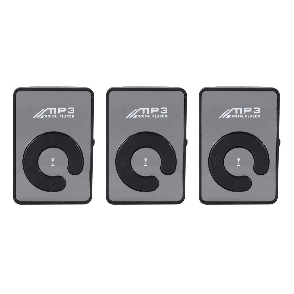 Frobea 3X Mini Mirror Clip USB Digital Mp3 Player Support 8GB SD TF Card Black