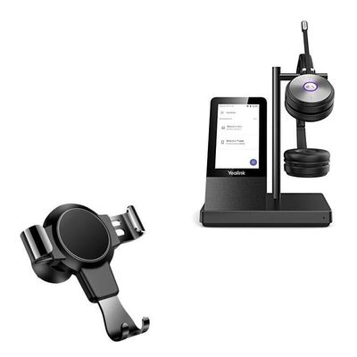 BoxWave Car Mount Compatible with Yealink Wireless Headset WH66 (4 in) - X-Switch Car Mount, Air Vent Mounted Holder Simple Minimal - Jet Black