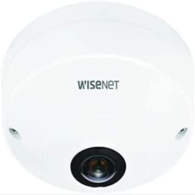 HANWHA TECHWIN Original Version QNF-9010 12mp WDR Indoor POE Network Fisheye Dome Camera with 1.08mm Fixed Focal, Whte.