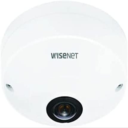 HANWHA TECHWIN Original Version QNF-9010 12mp WDR Indoor POE Network Fisheye Dome Camera with 1.08mm Fixed Focal, Whte.
