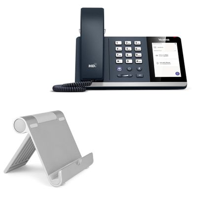 BoxWave Stand and Mount Compatible with Yealink MP50 USB Phone Handset (4 in) - VersaView Aluminum Stand, Portable, Multi Angle Viewing Sturdy