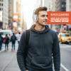 iJoy Ultra Wireless Over-Ear Bluetooth Headphones with Mic, Up to 10 Hours Playtime, Bluetooth Headset 33Ft Range with Backup AUX Cable & SD Slot, Wireless Headphones for Gaming, Work & Gym (Silver) view 4