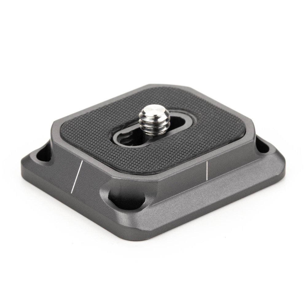 Benro PURC42 Arca-Style and RC2 Compatible Quick Release Plate with Dual Standard Mounting Screw Options, Rubber Traction Pad and Strap Eyelet (PURC42)