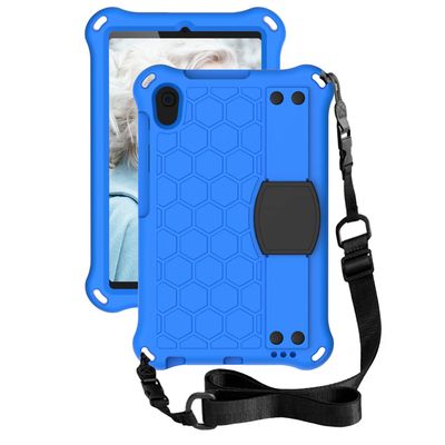 BLCshine Protective Case for Huawei MatePad T8 8.0 Inch 2020, Rugged Shockproof Silicone Protective Cover with Handle Stand and Shoulder Strap for Huawei MatePad T8 2020 - Blue+Black