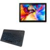 BoxWave Keyboard Compatible with PRITOM Android Tablet M10 (10 in) - SlimKeys Bluetooth Keyboard - with Backlight, Portable Slim LED 7 Colors - Jet Black view 1
