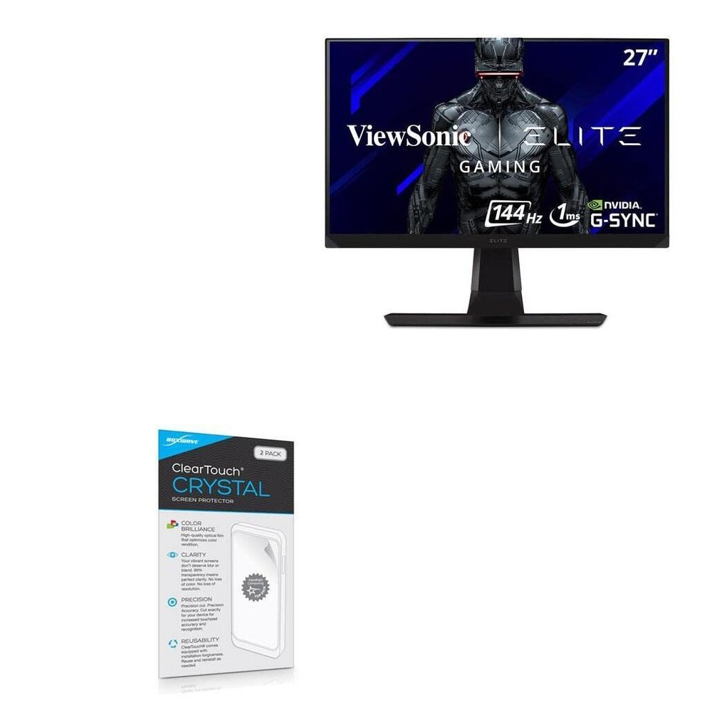BoxWave Screen Protector Compatible with Viewsonic Elite XG270QG (27 in) - ClearTouch Crystal (2-Pack), HD Film Skin - Shields from Scratches