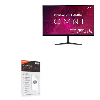 BoxWave Screen Protector Compatible with Viewsonic Omni VX2718-2KPC-MHD (27 in) - ClearTouch Anti-Glare (2-Pack), Anti-Fingerprint Matte Film Skin