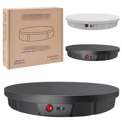 GIZMIT Electric Rotating Display Stand for Photography, Remote Control Rotating Turntable Display Chargeable Turntable for Product Display 360 Degree Motorized Turntable Display,Black