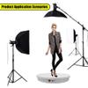 GIZMIT Electric Rotating Turntable for Photography, 45/90/180 Degree Adjustable Motorized Rotating Stand Display Table for Live Video Automatic Revolving Platform with 5 Backgrounds,White view 4