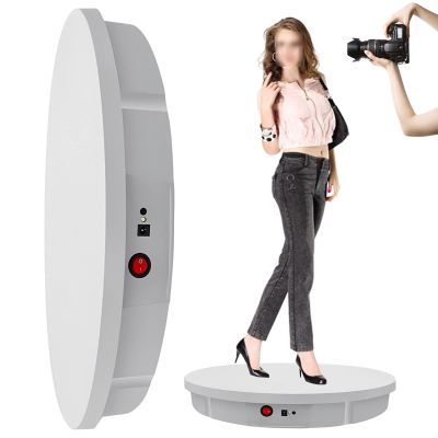 GIZMIT Motorized Rotating Display Stand for Photography, Adjustable Motorized Electric Rotating Stand Display Table for Live Video Automatic Revolving Platform,White