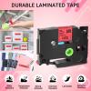 Label Maker Tape Replacement for Brother P-Touch TZe-431 TZ431 Laminated, Black on Red Label Tape AZe Tape 431, 12mm 0.47" 1/2" x 26.2ft, Compatible with PTH110, PT1230, PTP300BT, PTD210, 8 Pack view 4