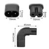 PNGKNYOCN Right Angle IEC 320 C7 to C8 Adapter90 Degree Side Bend AC Power Adapter250V 2.5A Figure 8 Male to Female Converter2-Pack view 4