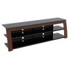 AVF Contemporary Wood Glass Steel TV Stand for TVs 32" to 90" in Black/Walnut view 1