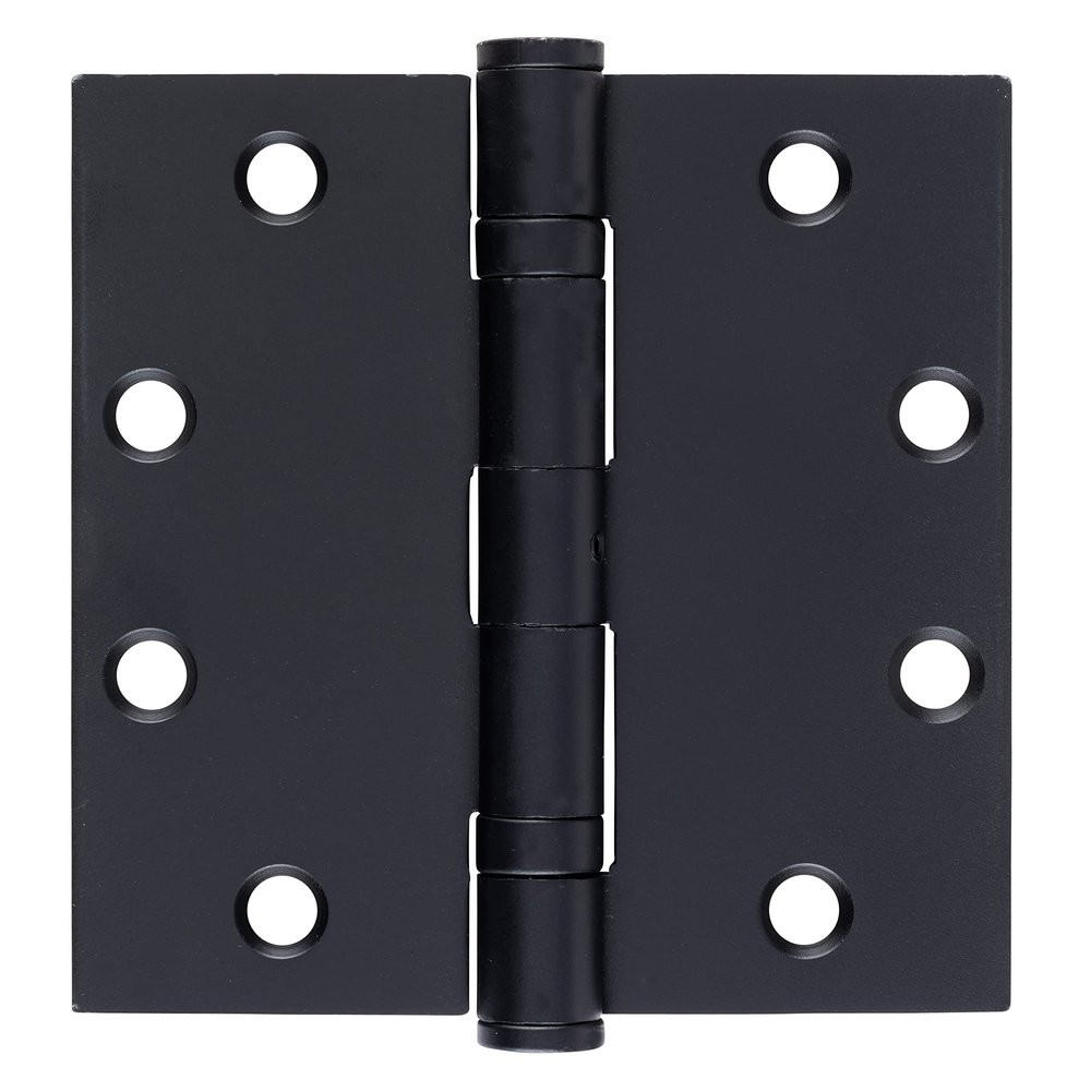 BRINKS Commercial - 4 1/2" Ball Bearing Door Hinge, Matte Black Finish - Smooth Opening and Closing for Light to Medium Weight Doors