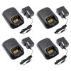 (4PCS) WPLN4232 Charger WPLN4226 [Upgraded] for Motorola PMNN4409 PMNN4409AR PMNN4491 PMNN4491B PMNN4412 PMNN4424 PMNN4488 PMNN4448AR NNTN8128 NNTN8129 NNTN8287 NNTN8359 Battery Charger view 1