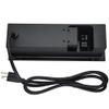 Brush Connectivity Box Conference Table Power Box with 3 Power Socket+ 1 USB-A and Type C Charger+1 CAT6+ 1 HDMI/USB-C Data(Black) (Flip up) view 3