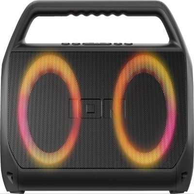 ION Audio Uber Boom Ultra - Water-Resistant Bluetooth Stereo Boombox with Lights (Renewed)