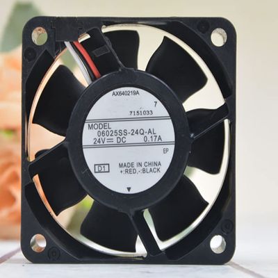 06025SS-24Q-AL 24V 0.17A 3.12W 5300RPM 25CFM 60X60X25MM 3-Wire Cooling Fan
