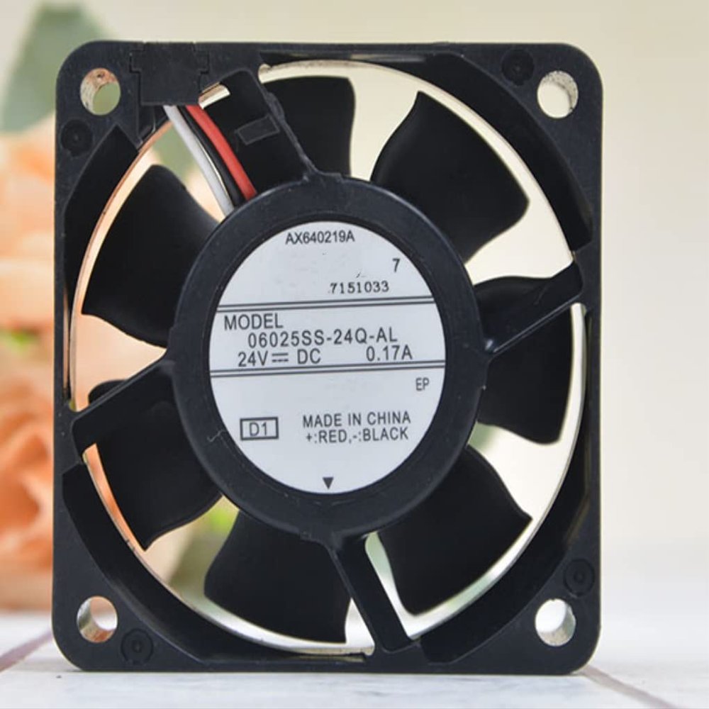 06025SS-24Q-AL 24V 0.17A 3.12W 5300RPM 25CFM 60X60X25MM 3-Wire Cooling Fan