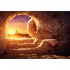 12x8ft Jesus is Risen Backdrop,Jesus Holy Light Cross Sunrise Photography Background Cave Stone Tomb Nature Scenery Vinyl Background Holy Night Photo Prop Studio Video view 4