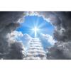 12x8ft Jesus Christian Easter Backdrop,Blue Sky White Cloud Stairway to Heaven Religious Belief Photography Background for Church Kids Adults Happy Holiday Party Decor Photo Studio Props view 4