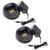 (2PCS) WPLN4138 WPLN4137BR Charger [Upgraded] for Motorola CP200 NNTN4970 NNTN4497 NNTN4497AR NNTN4497BR NNTN4497CR NNTN4497DR NNTN4970A NNTN4496 NNTN4496A Battery Charger view 1