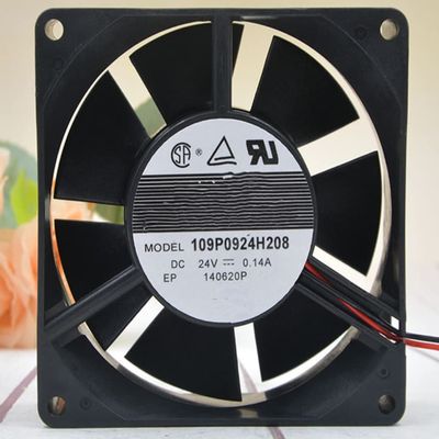 109P0924H208 24V 0.14A 3.36W 3000RPM 59.7CFM 90X90X25MM 2-Wire Cooling Fan