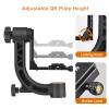 Andoer Panorama Gimbal Tripod Head, Heavy Duty 360 Panorama Tripod Head Aluminium Alloy IT 1/4 Inch Screw Quick Release Plate Spirit Level for DSLR Cameras, 15 kg / 33 lbs Load Capacity view 4