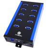 10 Ports Powered USB 3.0 Hub - 5Gbps High-Speed Expander With 12V 5A 60W 2.4mA Power Adapter - Aluminum Alloy Multiple Port Splitter for Laptop, Phone, Tablet, PC view 1