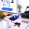 10 Ports Powered USB 3.0 Hub - 5Gbps High-Speed Expander With 12V 5A 60W 2.4mA Power Adapter - Aluminum Alloy Multiple Port Splitter for Laptop, Phone, Tablet, PC view 3