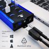 10 Ports Powered USB 3.0 Hub - 5Gbps High-Speed Expander With 12V 5A 60W 2.4mA Power Adapter - Aluminum Alloy Multiple Port Splitter for Laptop, Phone, Tablet, PC view 4