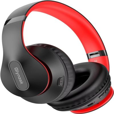 Glynzak Wireless Bluetooth Headphones Over Ear 65H Playtime HiFi Stereo Headset with Microphone and 6EQ Modes Foldable Bluetooth V5.3 Headphones for Travel Smartphone Computer Laptop