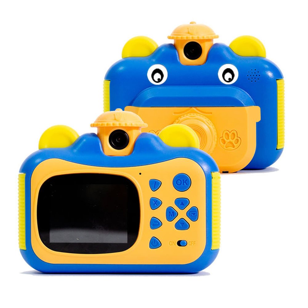 FXNFXLA Kids Camera Instant Print Camera for Children 1080P HD Video Photo Intelligent Shooting Digital Camera Sports Toy for Girls Boys(Color:A)