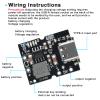 DWEII 10PCS Type-C USB 5V 2A Boost Converter Step-Up Power Module Lithium Battery Charging Protection Board LED Display USB for DIY Charger (USB is Welding) view 3