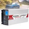ELOMAS Pure Sine Wave Inverter 3000W 4000W 5000W 6000W 8000W Power Inverter Dc 12V 24V 48V to Ac 110V 220V Car Inverter with Ac Outlets LCD Display for Home Rv Solar System Car,6000W-12Vto220V view 1