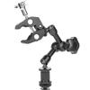 Cusstally Arm 7 inch Articulating Friction Arm Super Clamp Adjustable Rod Clamp Pliers Clip with 1/4 inch and 3/8 inch Thread for DSLR Camera/LCD Monitor/Led/Flash Light view 1