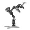 Cusstally Arm 7 inch Articulating Friction Arm Super Clamp Adjustable Rod Clamp Pliers Clip with 1/4 inch and 3/8 inch Thread for DSLR Camera/LCD Monitor/Led/Flash Light view 2