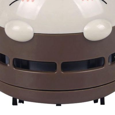 HERCHR Mini Crumb Vacuum Cleaner, Cute Desktop Vacuum Cleaner Desk Dust Cleaner Crumb Sweeper Mini Desk for Home, Office, Cars (Brown)
