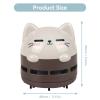 HERCHR Mini Crumb Vacuum Cleaner, Cute Desktop Vacuum Cleaner Desk Dust Cleaner Crumb Sweeper Mini Desk for Home, Office, Cars (Brown) view 2