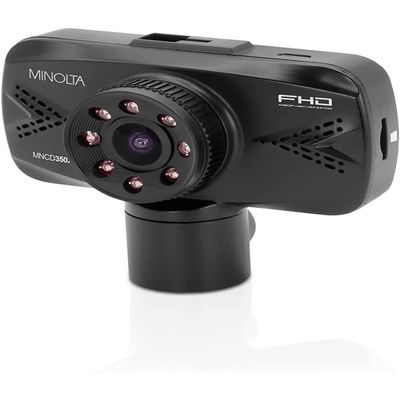 Minolta MNCD350X 2-Channel 1080p Car Camcorder w/2.7" LCD & Interior Camera