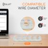 GLUIT Adhesive Desktop Cable Organizer Versatile Cord Holders Wire Clips and Cable Holder Cord Organizer for Desk Table Accessories Office Spaces New Transparent 5 Pack view 4